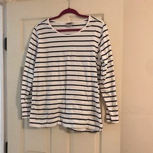 NWOT Black/White stripe shirt